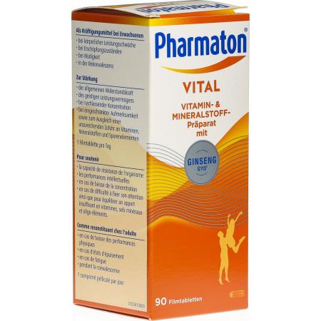 Pharmaton Vital film tablets glass bottle 90 pcs - PrimeCare Global